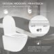 WC suspendu sans bride ECD Germany 49 cm blanc antibactérien