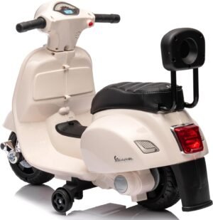 Vespa électrique voiture enfant 2 ans 6V dossier & sons