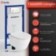 WC encastré Lavita Duofix Praia - kit complet, bouton blanc