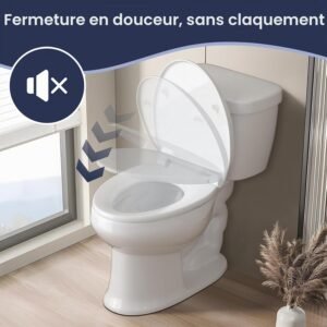 Abattant WC SAMODRA - Frein de chute Forme O lunette UF