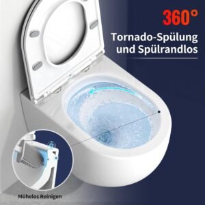 71K8pWZnplL._AC_SL1500_.jpg WC suspendu Rainsworth sans bord 360° Superspin blanc