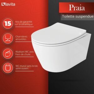 WC encastré Lavita Duofix Praia - kit complet, bouton blanc