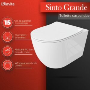 Élément mural WC Lavita 40 cm – Kit complet encastré