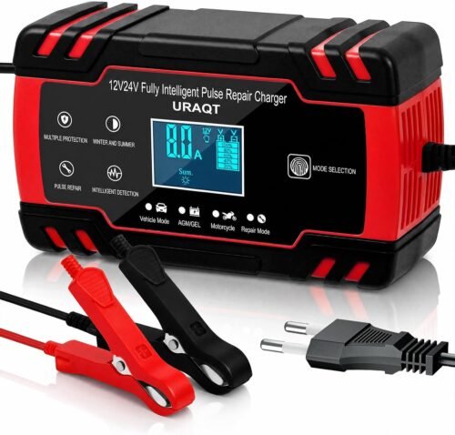 Chargeur batterie 12V/24V 8A URAQT - LCD, Mode Réparation