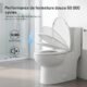 Abattant WC ovale amorti, libération rapide, blanc