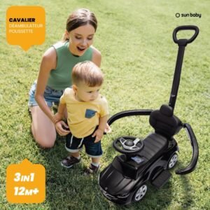 Porteur enfant 1 an Mercedes AMG C63 Sun Baby - Noir