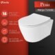 WC suspendu mural Lavita blanc sans bord, abattant SoftClose