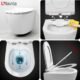 WC mural Lavita sans rebord+plaque Grohe+abattant SoftClose