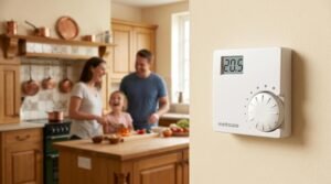 Thermostat sans fil TH610RS avec récepteur, à piles
