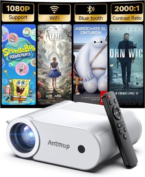 Mini vidéoprojecteur 1080p Wi‑Fi Bluetooth 200" HDMI/USB