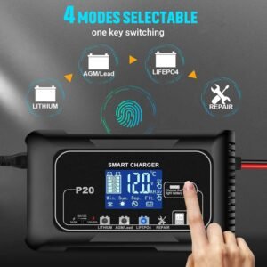 Chargeur de batterie 20A 12/24V HTRC mainteneur désulfateur LCD
