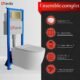 Élément mural WC Lavita 40 cm – Kit complet encastré
