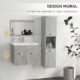 Meubles de salle de bain kleankin ensemble mural gris