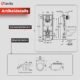 WC suspendu LAVITA Sinto gris sans bord - kit complet