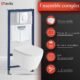 WC suspendu mural Lavita blanc sans bord, abattant SoftClose