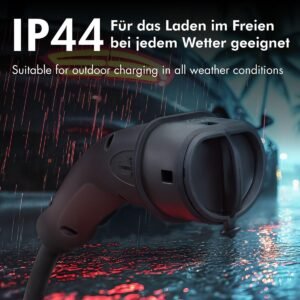 Câble de recharge Type 2 32A 22 kW 7,5 m Logilink certifié