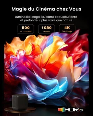 Vidéoprojecteur WEMAX Google TV Netflix 1080p 500 ISO Lumens