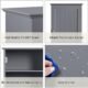 Armoire murale salle de bain Yaheetech - Gris 35x20,7x55 cm