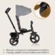 Tricycle bébé Lionelo évolutif 2 en 1, siège 360° Bleu jean