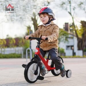 71Qe9uW59NL._AC_SL1500_.jpg Draisienne enfant 2 en 1 HOMCOM 12" roues acier 2-5 ans