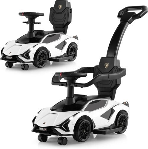 Porteur enfant Lamborghini COSTWAY 3en1 poignée amovible