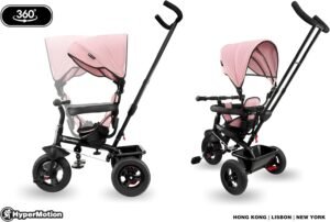 Tricycle bébé évolutif HyperMotion 3-en-1 siège pivotant 360°