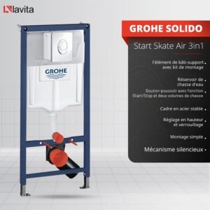 WC suspendu mural Lavita blanc sans bord, abattant SoftClose
