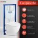 WC suspendu Lavita Sinto blanc sans bord - kit complet
