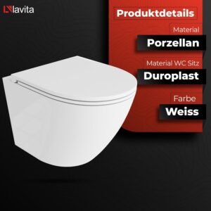 WC suspendu LAVITA Sofi One - kit encastré Solido sans bord
