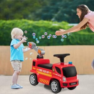 Porteur enfant DREAMADE camion pompier bulles 18-36 mois