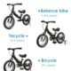 Draisienne YBIKE 2 en 1 12/14/16 pouces 1-7 ans, frein