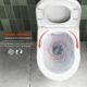 WC suspendu Rainsworth sans rebord, rinçage fort, 48,5 cm