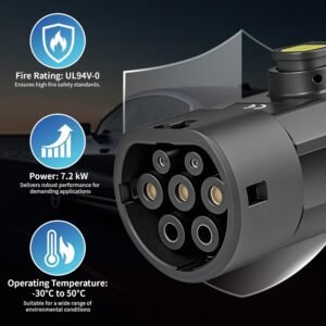 Adaptateur Type 2 vers Type 1 32 A – Haute qualité
