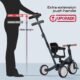 Tricycle 5 en 1 newyoo 1-3 ans, barre de poussée, anthracite