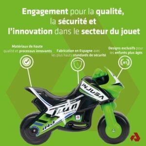 Moto porteur enfant INJUSA 18–36 mois sans pédales stable