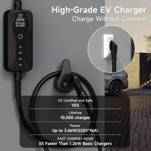 Chargeur voiture électrique Type 2 3,6 kW portable