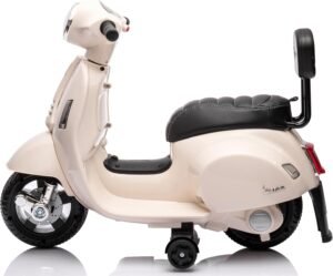 Vespa électrique voiture enfant 2 ans 6V dossier & sons