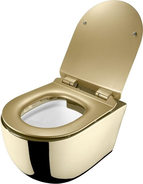 WC suspendu doré - cuvette cér WC suspendu doré - cuvette céramique avec siège softclose