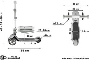 71YgcsE2noS._AC_SL1500_.jpg Draisienne trottinette enfant 3-en-1 HyperMotion, 50 kg