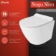 WC mural Lavita sans rebord+plaque Grohe+abattant SoftClose