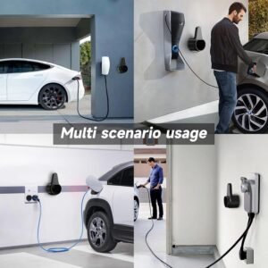 Support mural chargeur Type 2 pour voiture électrique - Noir