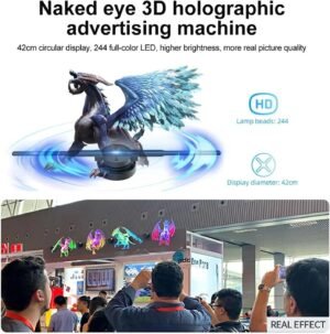 Projecteur holographique 3D 42 cm HD affichage publicitaire
