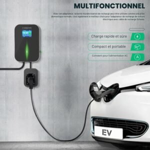 Adaptateur EV Type 2 mâle vers prise Schuko 220V portable