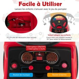 Porteur Scooter Électrique Enfant, bulles & lumières