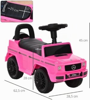Camion porteur HOMCOM pour enfants 12-36 mois rose