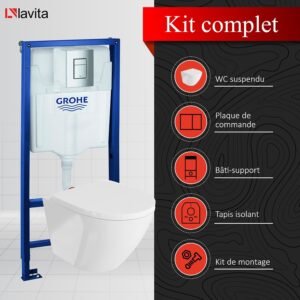 WC mural Grohe Rapid SL + Lavita abattant Soft-Close