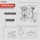 WC suspendu Sofi Slim Fire noir sans bord - kit LAVITA