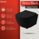 WC suspendu Brava noir sans bord - Kit complet LAVITA