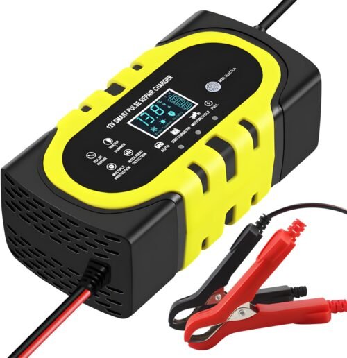 Chargeur batterie 12V 10A Anluomania LCD Voiture Moto Camion