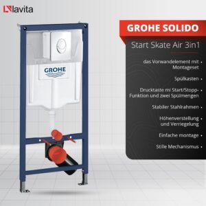 WC suspendu Sofi Slim Fire noir sans bord - kit LAVITA